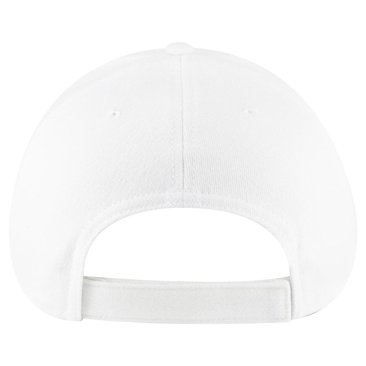Rear View of 016 - White OTTO CAP "OTTO COMFY FIT" 6 Panel Low Profile Baseball Cap