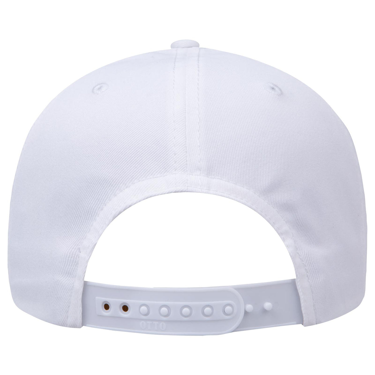 Rear View of 016 - White OTTO CAP "OTTO COMFY FIT" 6 Panel Low Profile Baseball Cap
