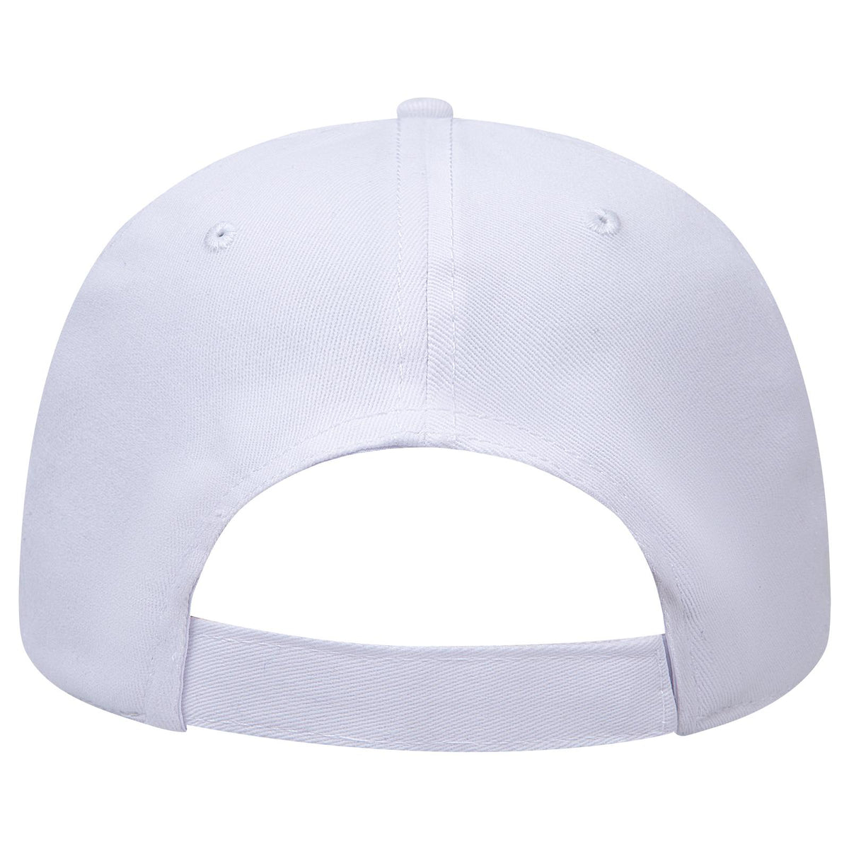 Rear View of 016 - White OTTO CAP "OTTO COMFY FIT" 6 Panel Low Profile Baseball Cap