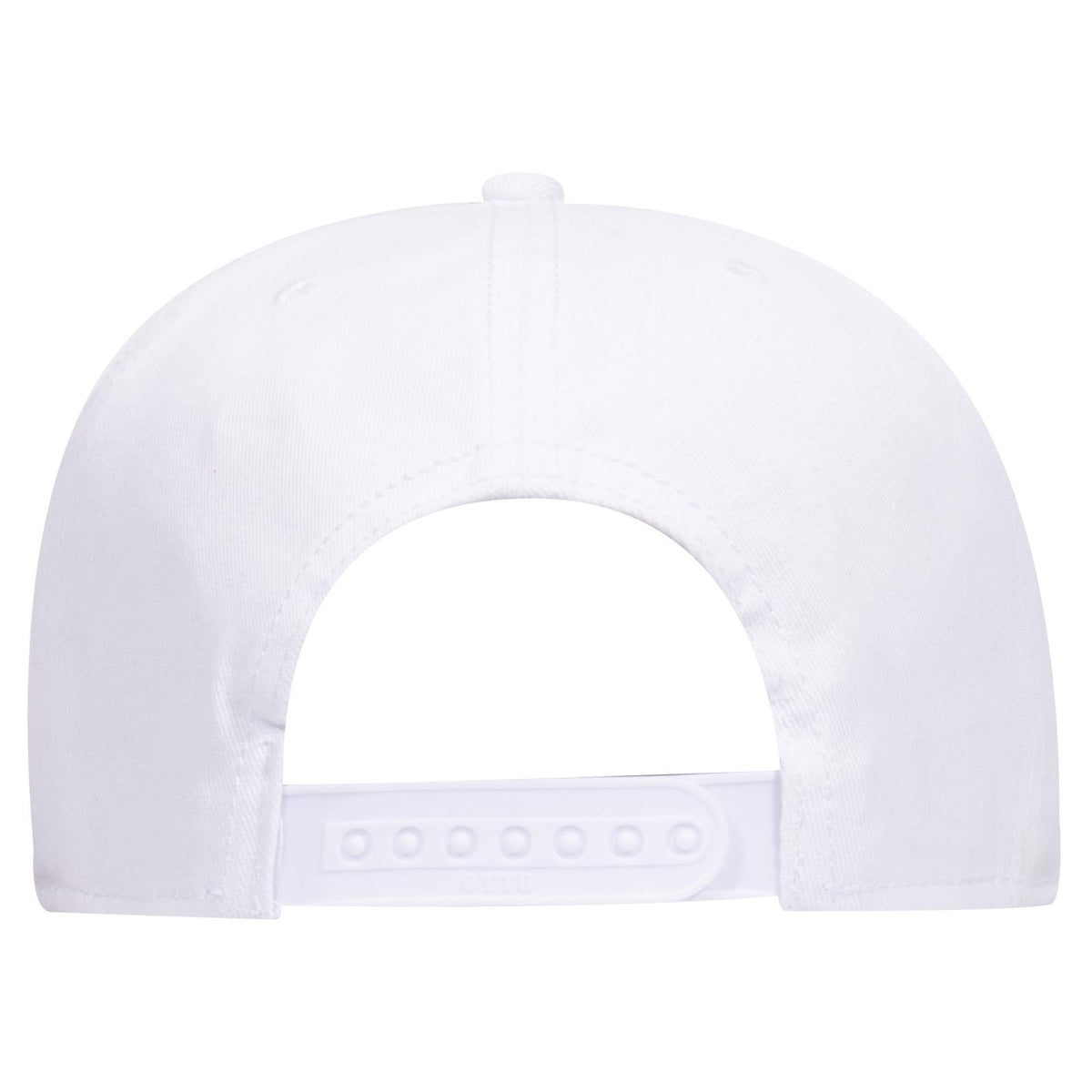 Rear View of 016 - White OTTO CAP "OTTO COMFY FIT" 6 Panel Pro Style Snapback Hat