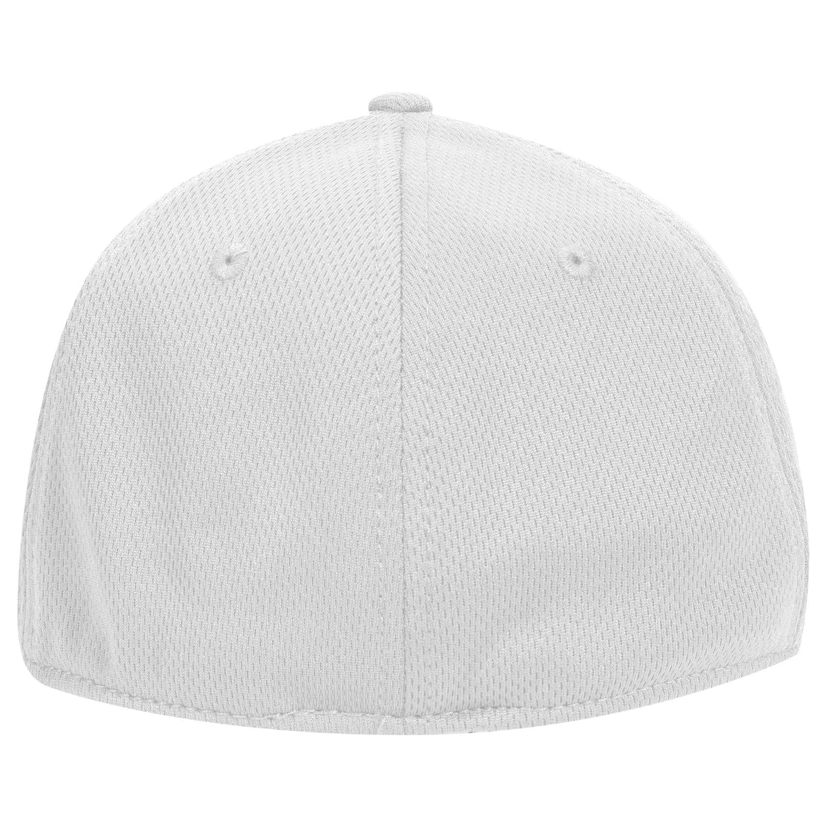 Rear View of 016 - White OTTO CAP "OTTO FLEX" Fitted 6 Panel Low Profile Baseball Cap