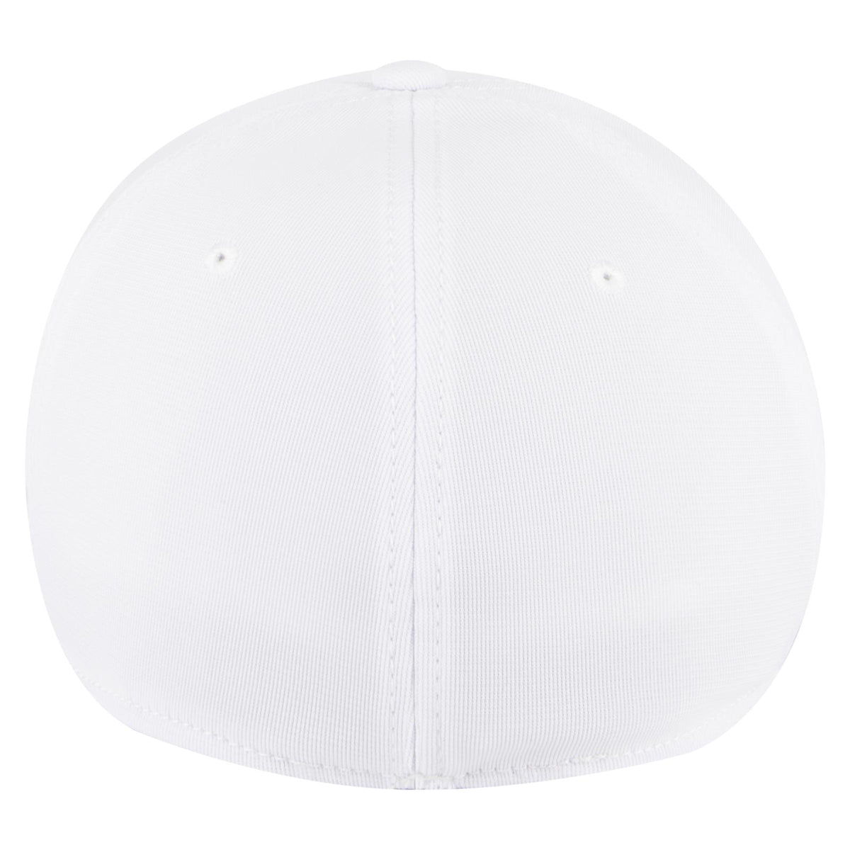 Rear View of 016 - White OTTO CAP "OTTO FLEX" Fitted 6 Panel Low Profile Baseball Cap