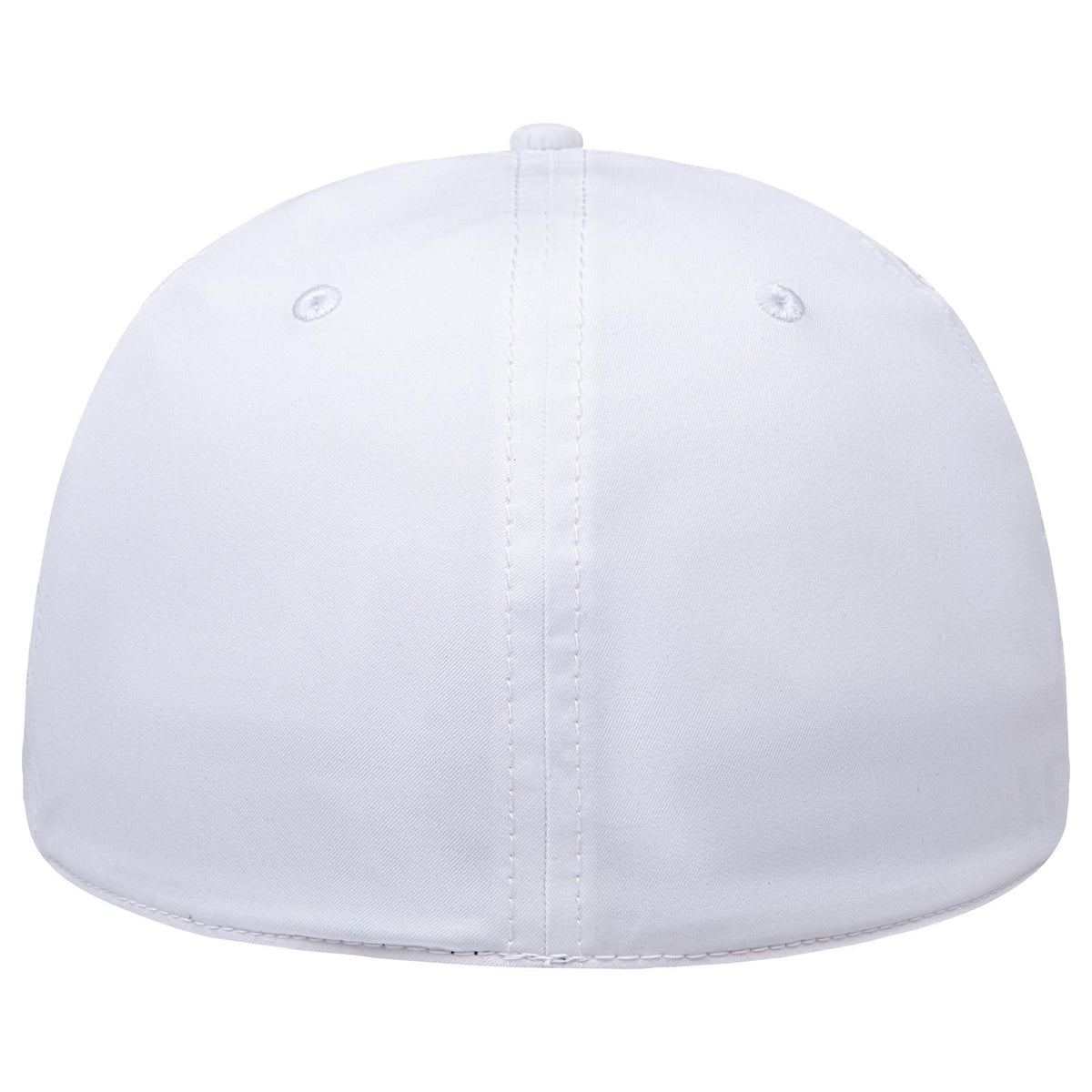 Rear View of 016 - White OTTO CAP "OTTO FLEX" Fitted 6 Panel Low Profile Baseball Cap