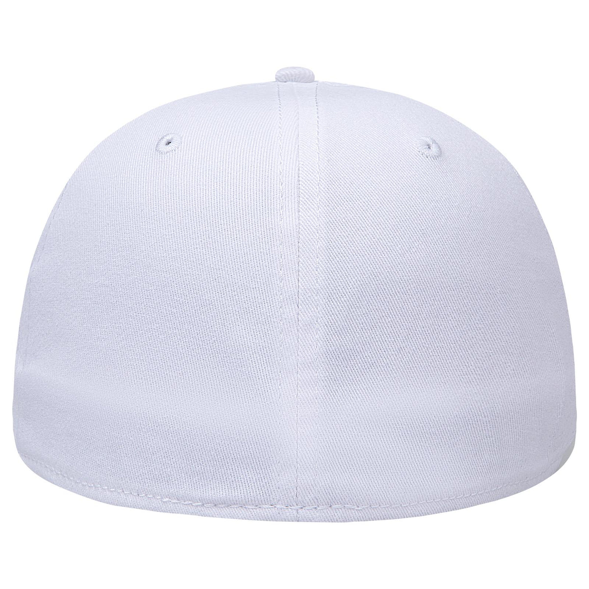 Rear View of 016 - White OTTO CAP "OTTO FLEX" Fitted 6 Panel Low Profile Baseball Cap
