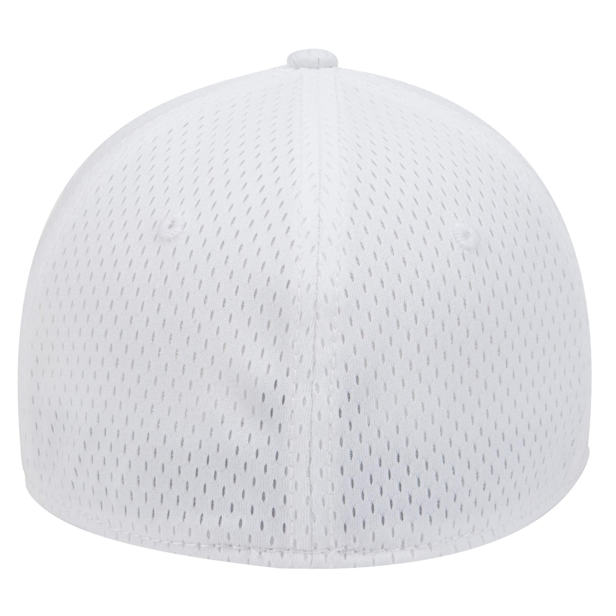Rear View of 016 - White OTTO CAP "OTTO FLEX" Fitted 6 Panel Low Profile Baseball Cap