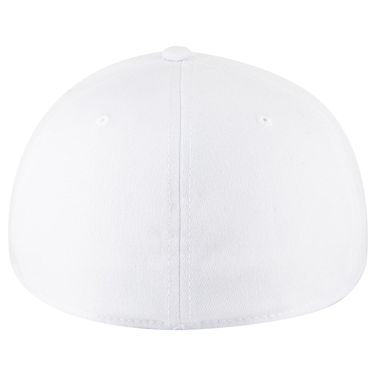 Rear View of 016 - White OTTO CAP "OTTO FLEX" Fitted 6 Panel Low Profile Baseball Cap