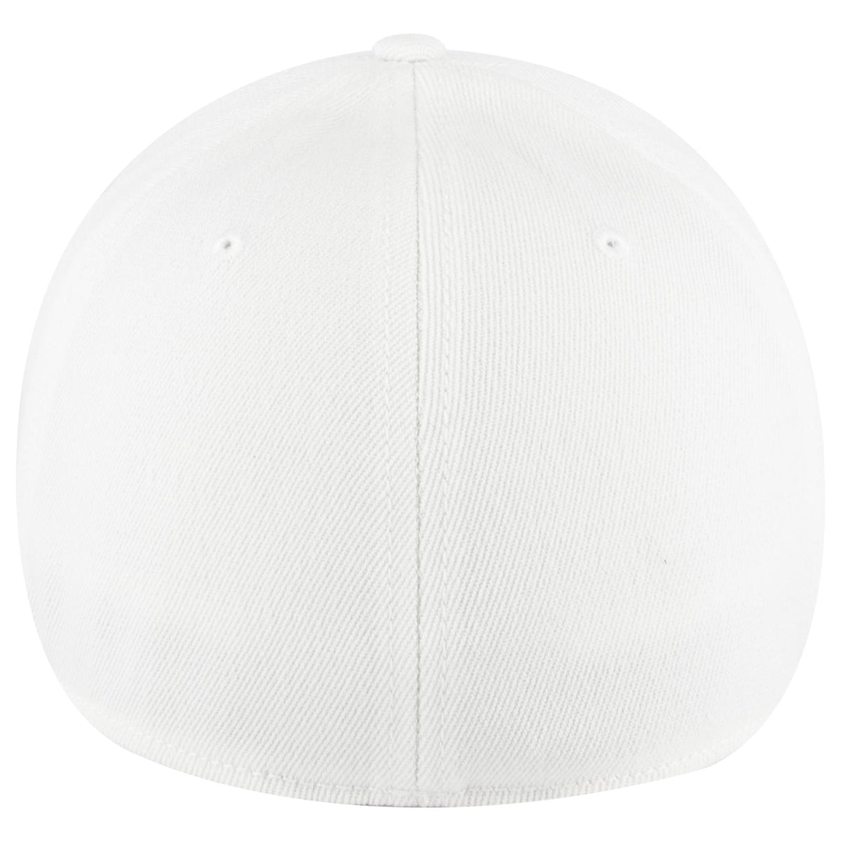Rear View of 016 - White OTTO CAP "OTTO FLEX" Fitted 6 Panel Low Profile Baseball Cap