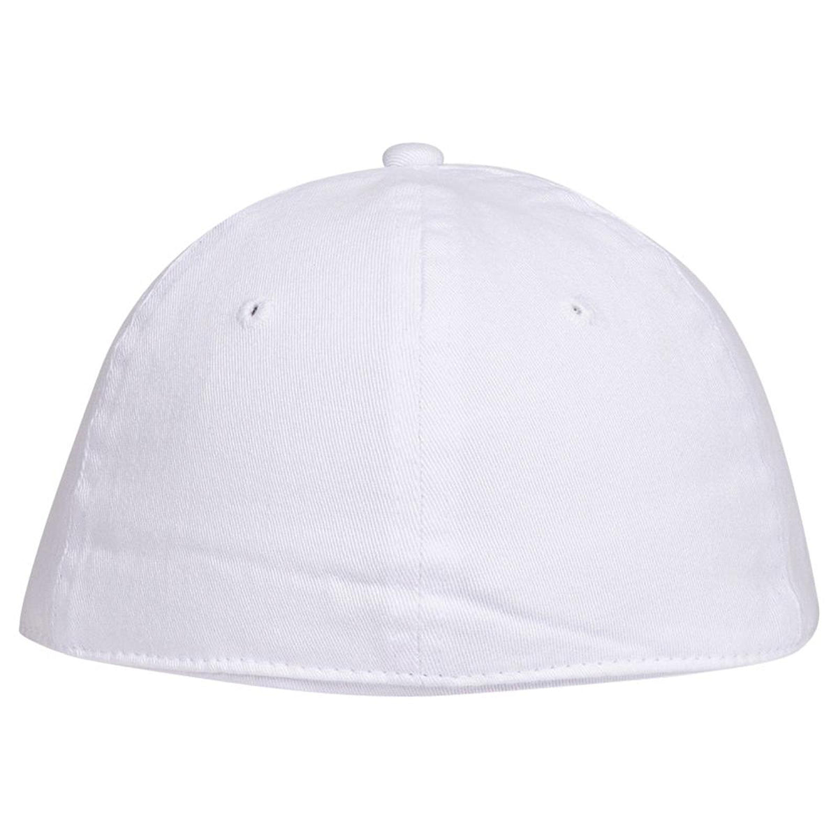 Rear View of 016 - White OTTO CAP "OTTO FLEX" Fitted 6 Panel Low Profile Dad Hat