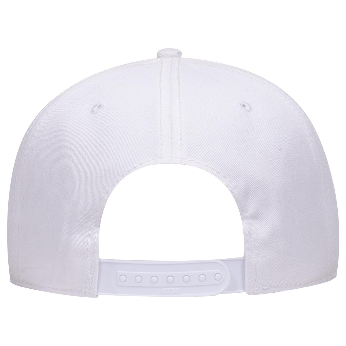 Rear View of 016 - White OTTO CAP “OTTO SNAP” 6 Panel Pro Style Snapback Hat