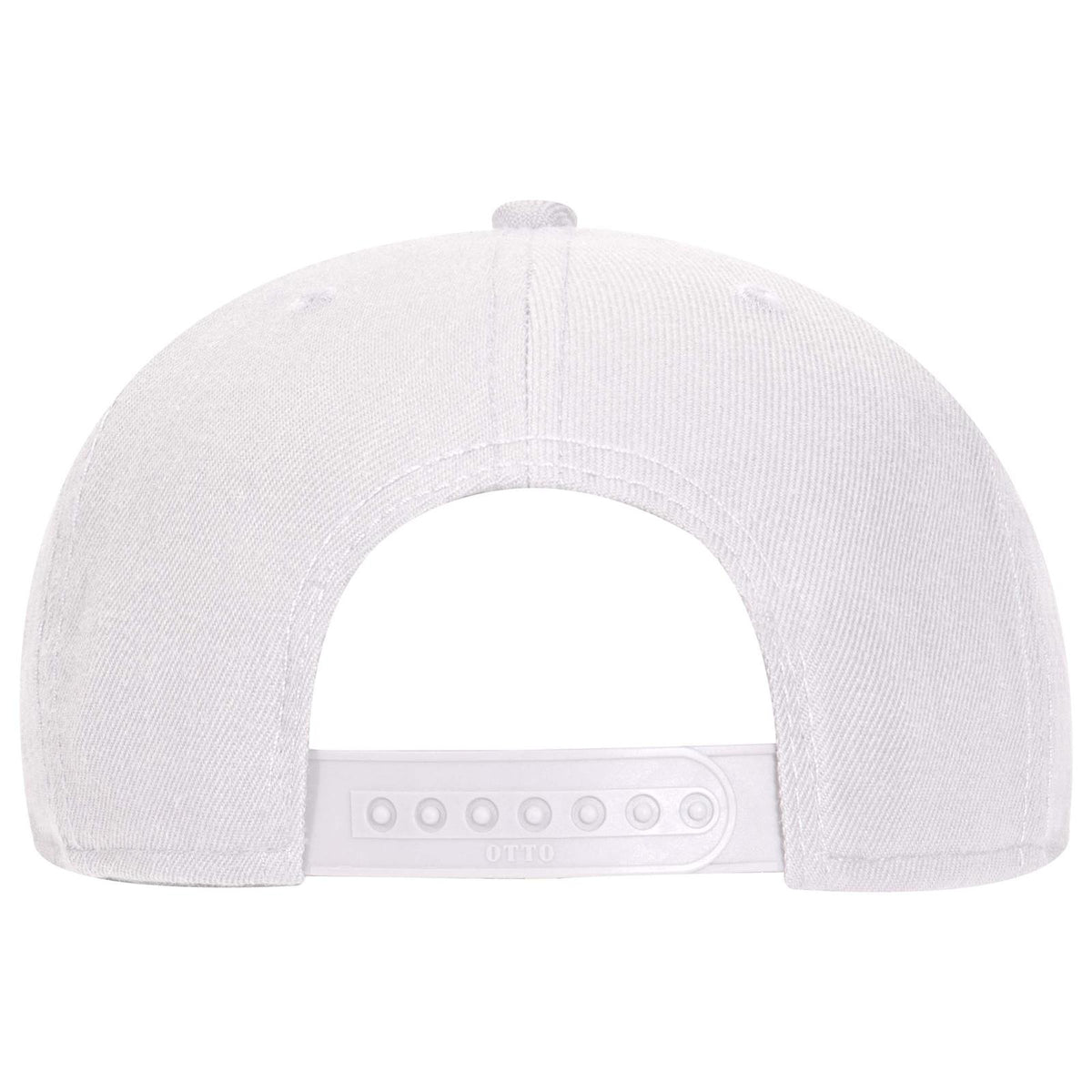 Rear View of 016 - White OTTO CAP "OTTO SNAP" 6 Panel Pro Style Snapback Hat
