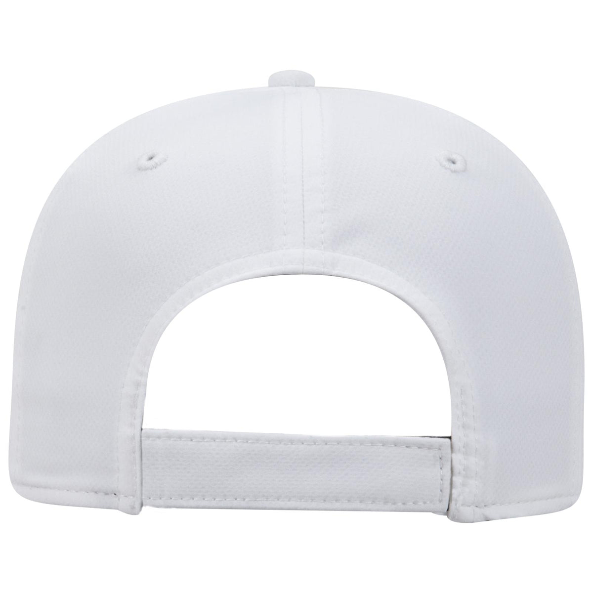 Rear View of 016 - White OTTO CAP UPF 50+ 6 Panel Low Profile Baseball Cap