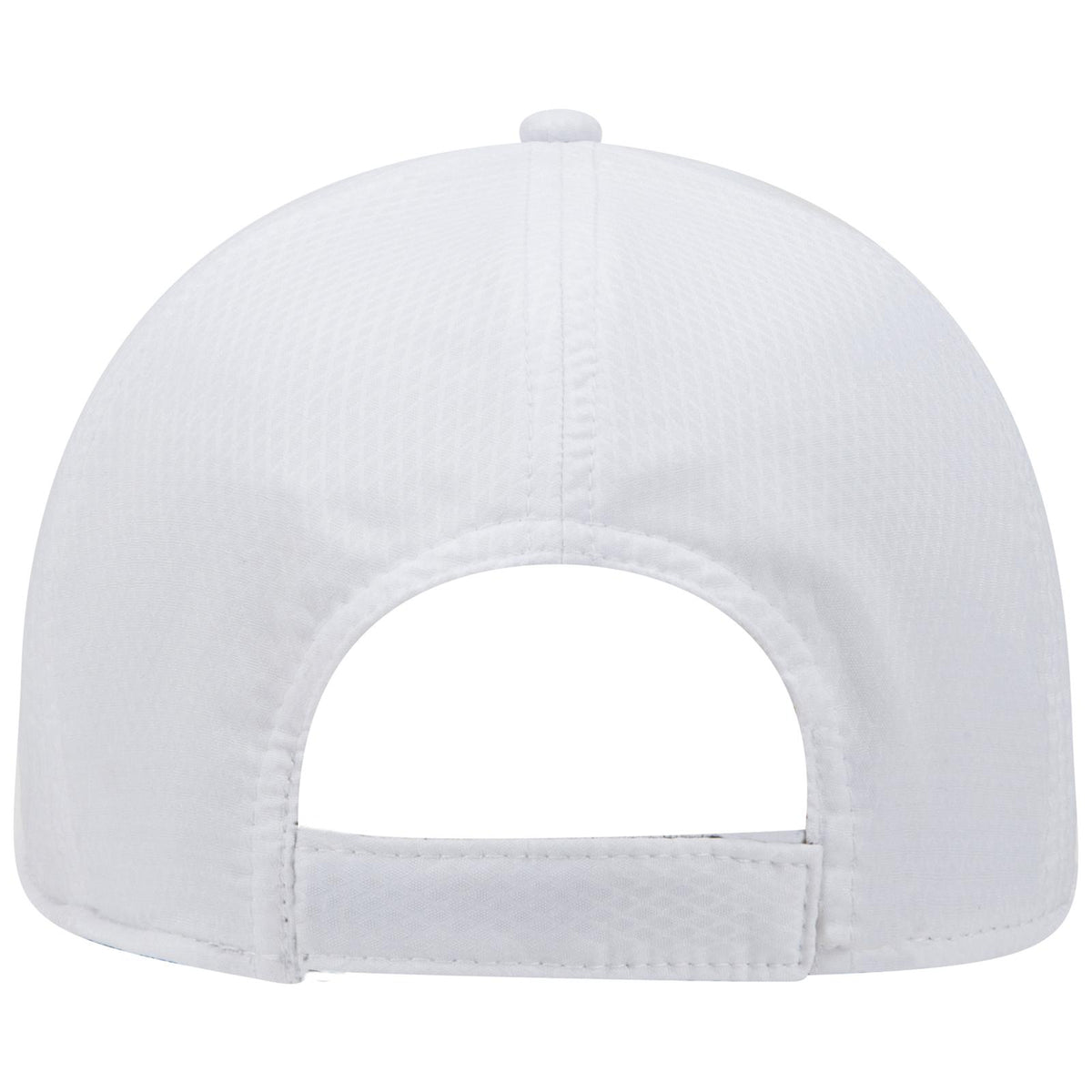 Rear View of 016 - White OTTO CAP UPF 50+ 6 Panel Low Profile Baseball Cap