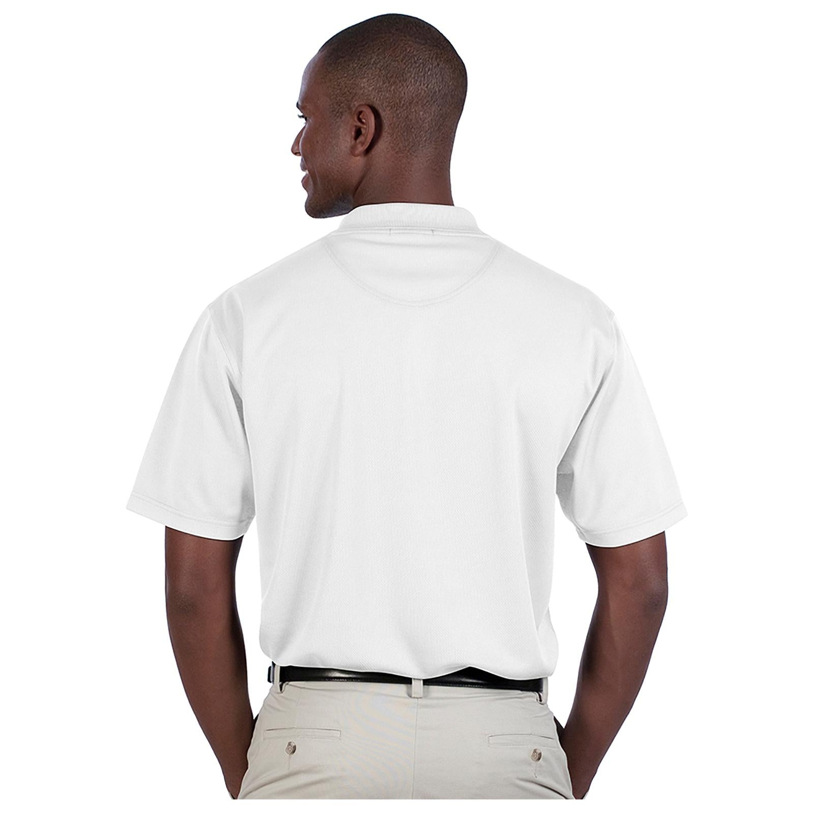 Front View of 016 - White OTTO Men's Performance Sport Shirt