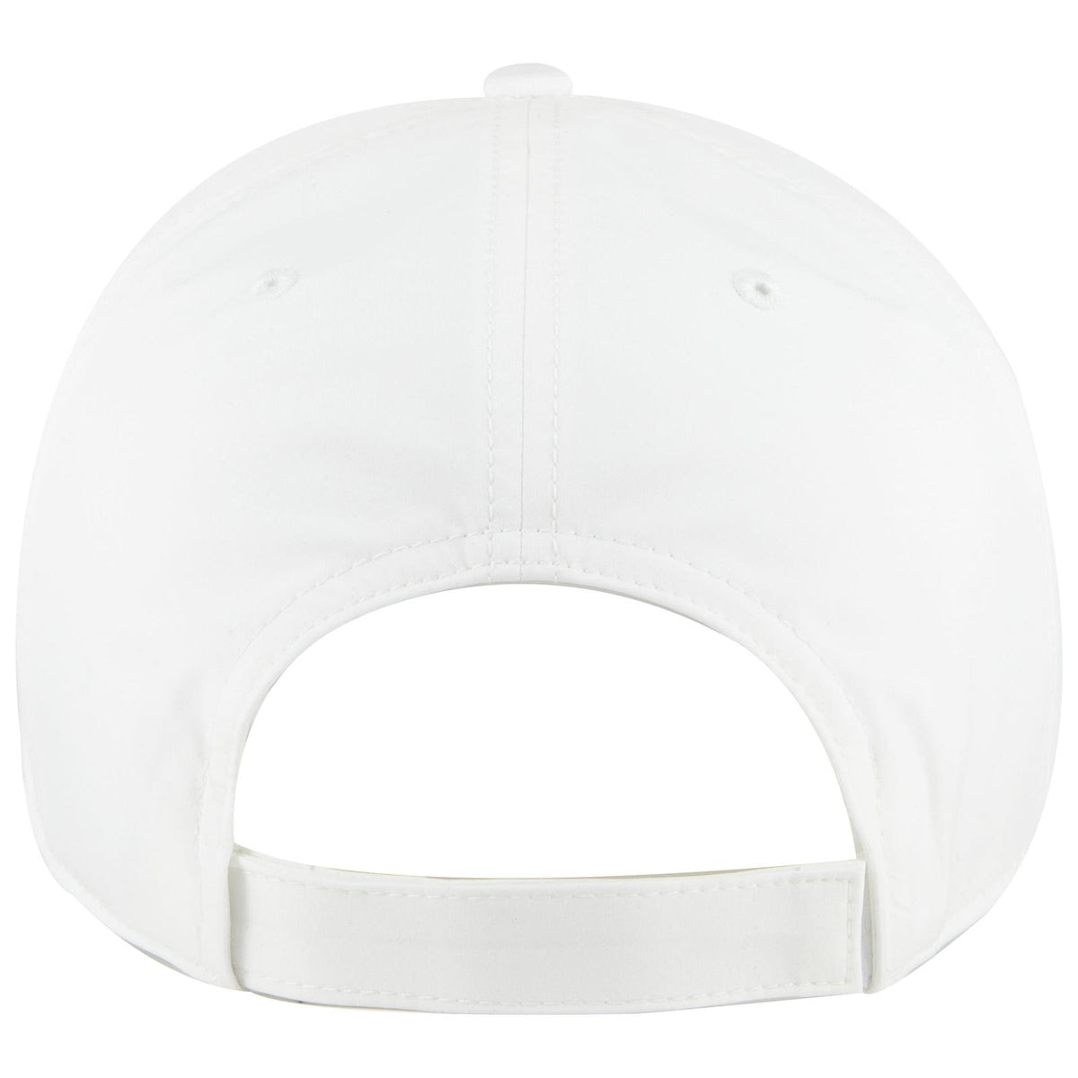 Rear View of 016B - Wht OTTO CAP 6 Panel Low Profile Baseball Cap