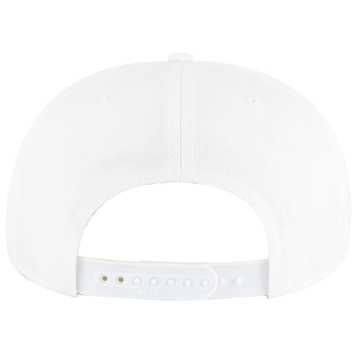 Rear View of 016B - Wht OTTO CAP "OTTO SNAP" 6 Panel Pro Style Snapback Hat