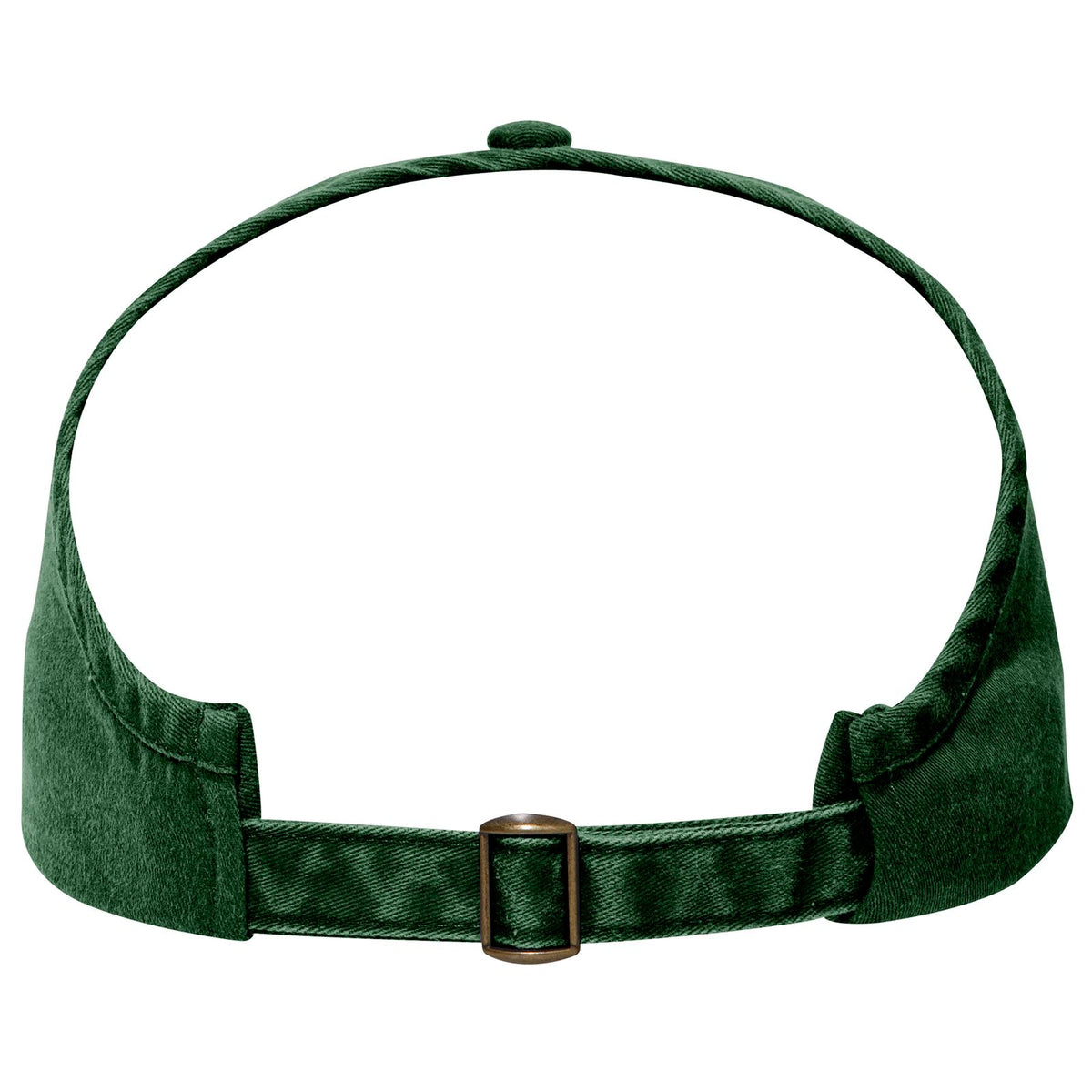 Rear View of 017 - Dk. Green OTTO CAP 4 Panel Ponytail Cap
