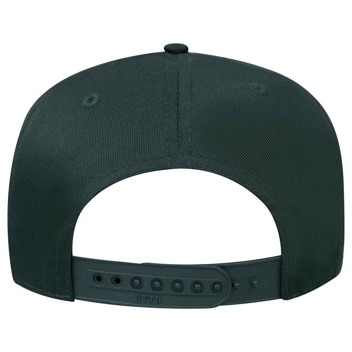 Rear View of 017 - Dk. Green OTTO CAP 5 Panel Mid Profile Baseball Cap