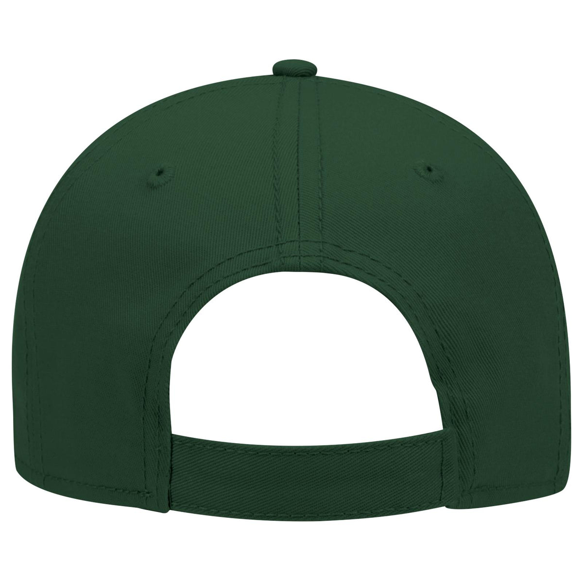 Rear View of 017 - Dk. Green OTTO CAP 6 Panel Low Profile Baseball Cap
