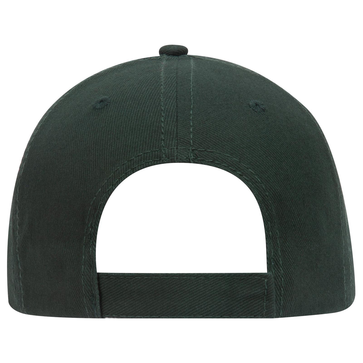 Rear View of 017 - Dk. Green OTTO CAP 6 Panel Low Profile Baseball Cap