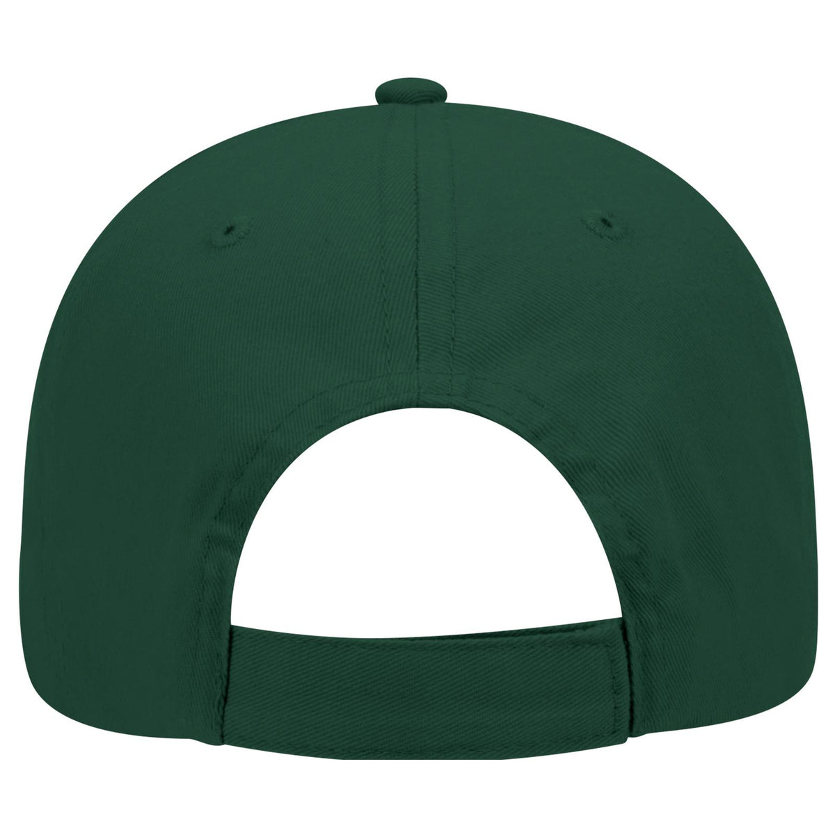 Rear View of 017 - Dk. Green OTTO CAP 6 Panel Low Profile Baseball Cap