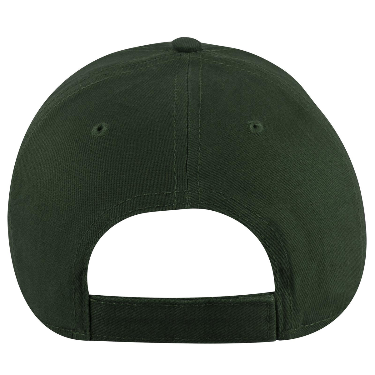 Rear View of 017 - Dk. Green OTTO CAP 6 Panel Low Profile Baseball Cap