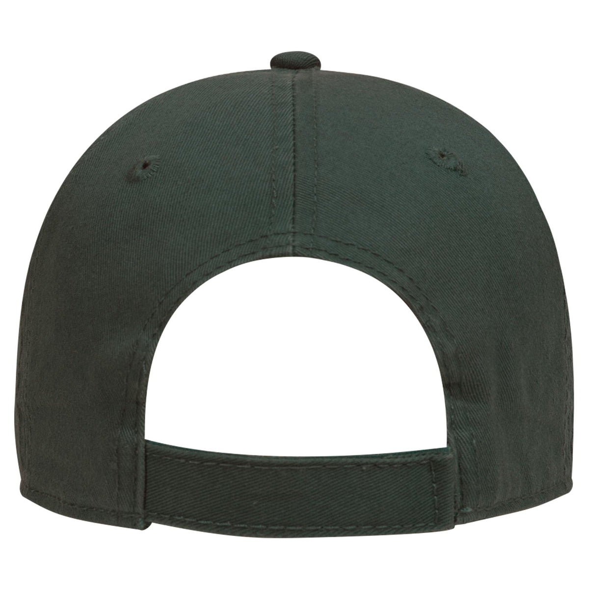 Rear View of 017 - Dk. Green OTTO CAP 6 Panel Low Profile Dad Hat
