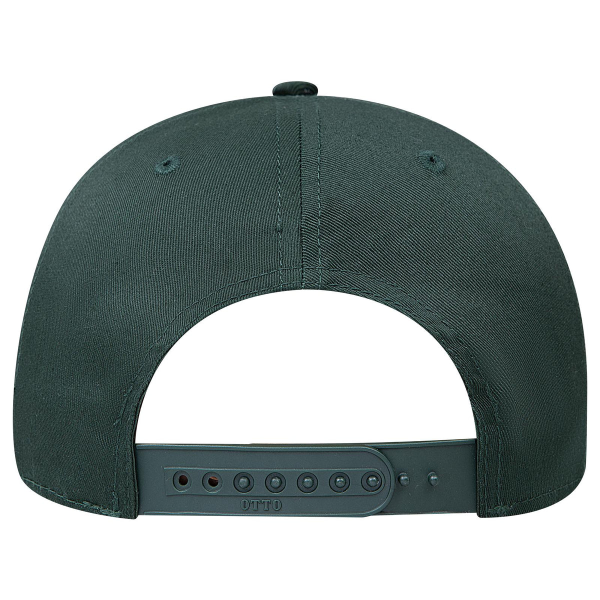 Rear View of 017 - Dk. Green OTTO CAP 6 Panel Mid Profile Baseball Cap