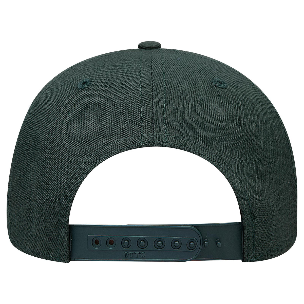 Rear View of 017 - Dk. Green OTTO CAP 6 Panel Mid Profile Baseball Cap