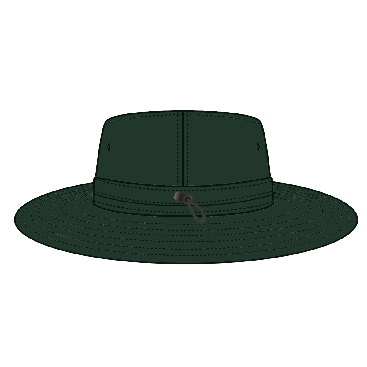 Rear View of 017 - Dk. Green OTTO CAP Boonie Hat