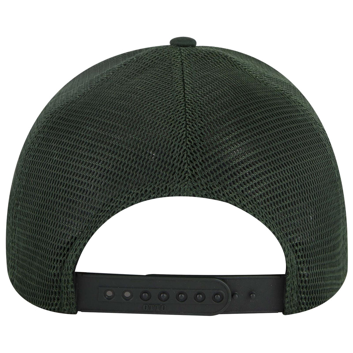 Rear View of 017 - Dk. Green OTTO CAP "OTTO COMFY FIT" 6 Panel Low Profile Mesh Back Trucker Hat