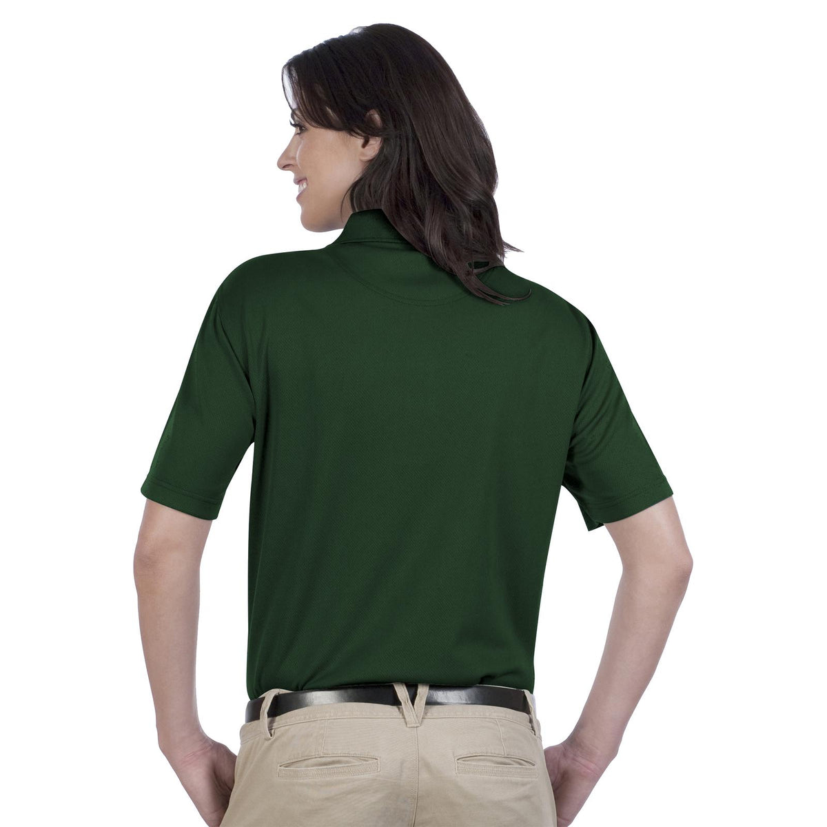 Rear View of 017 - Dk. Green OTTO Ladies' Performance Sport Shirt