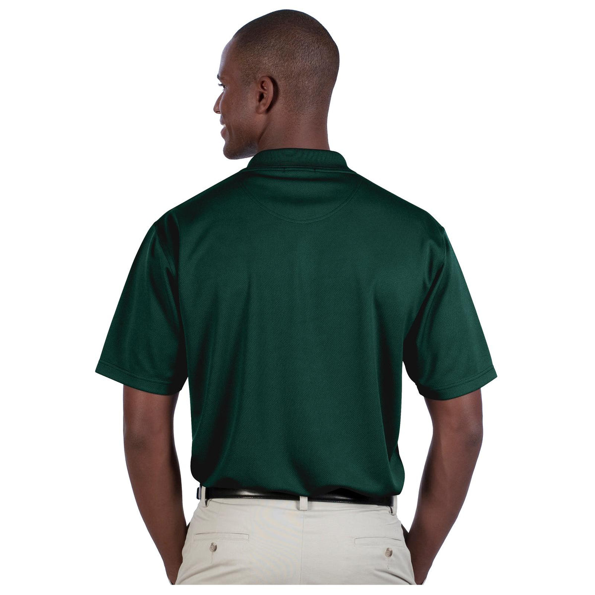 Rear View of 017 - Dk. Green OTTO Men's Performance Sport Shirt