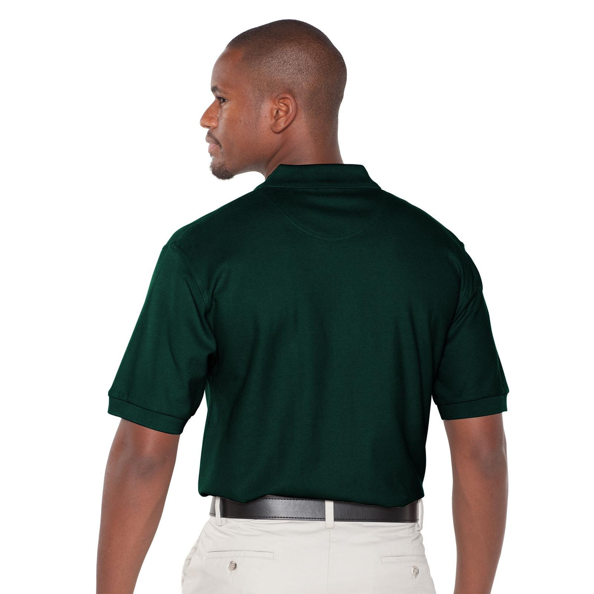 Rear View of 017 - Dk. Green OTTO Men's Premium Sport Shirt