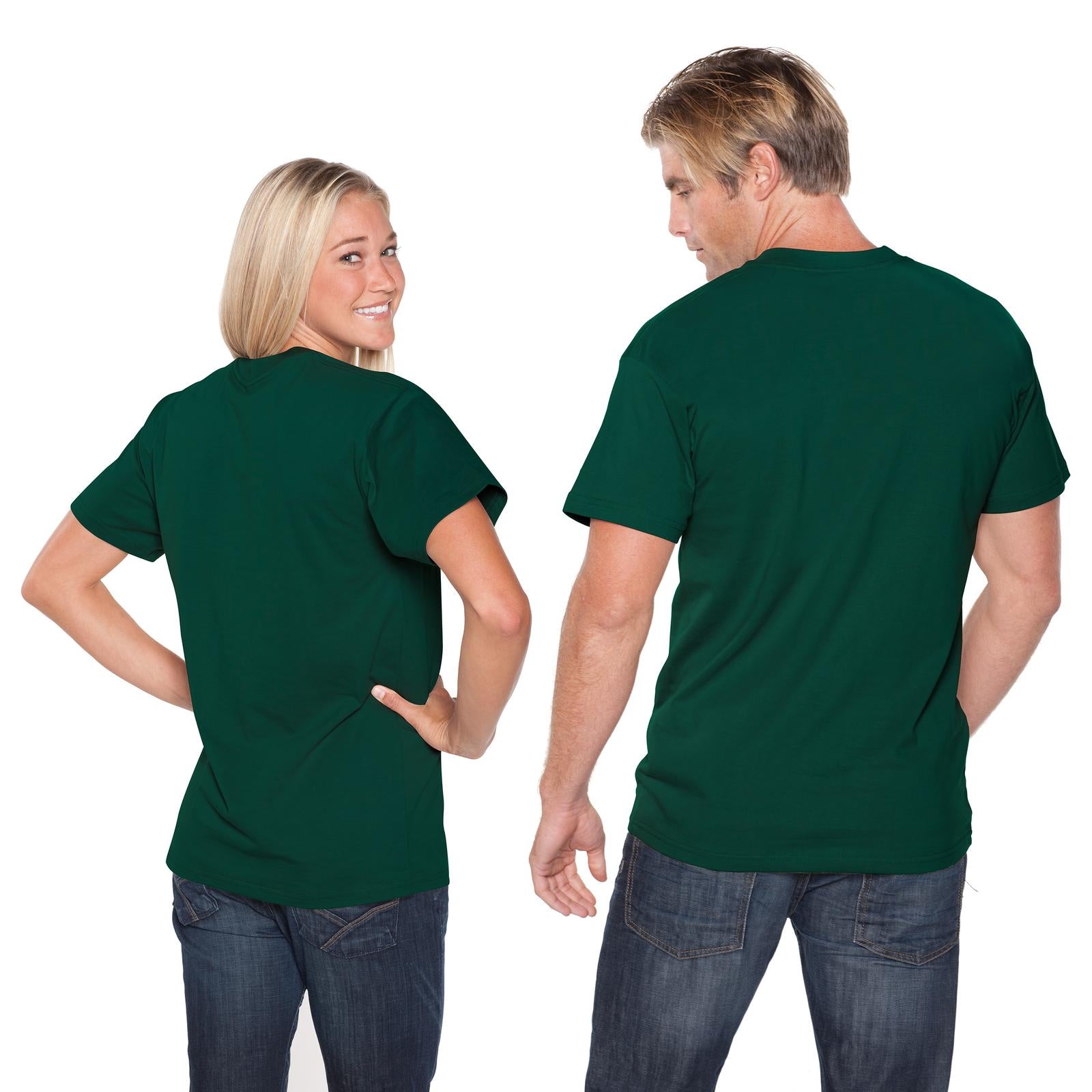 Front View of 017 - Dk. Green OTTO Unisex Heavyweight Comfy Tee T-Shirt