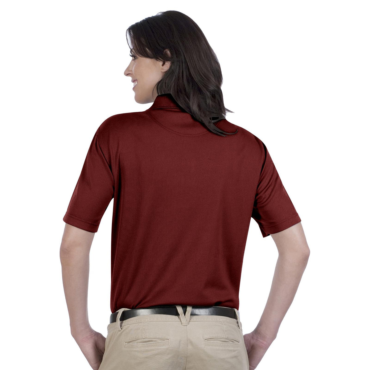 Rear View of 019 - Burg. Marn OTTO Ladies' Performance Sport Shirt