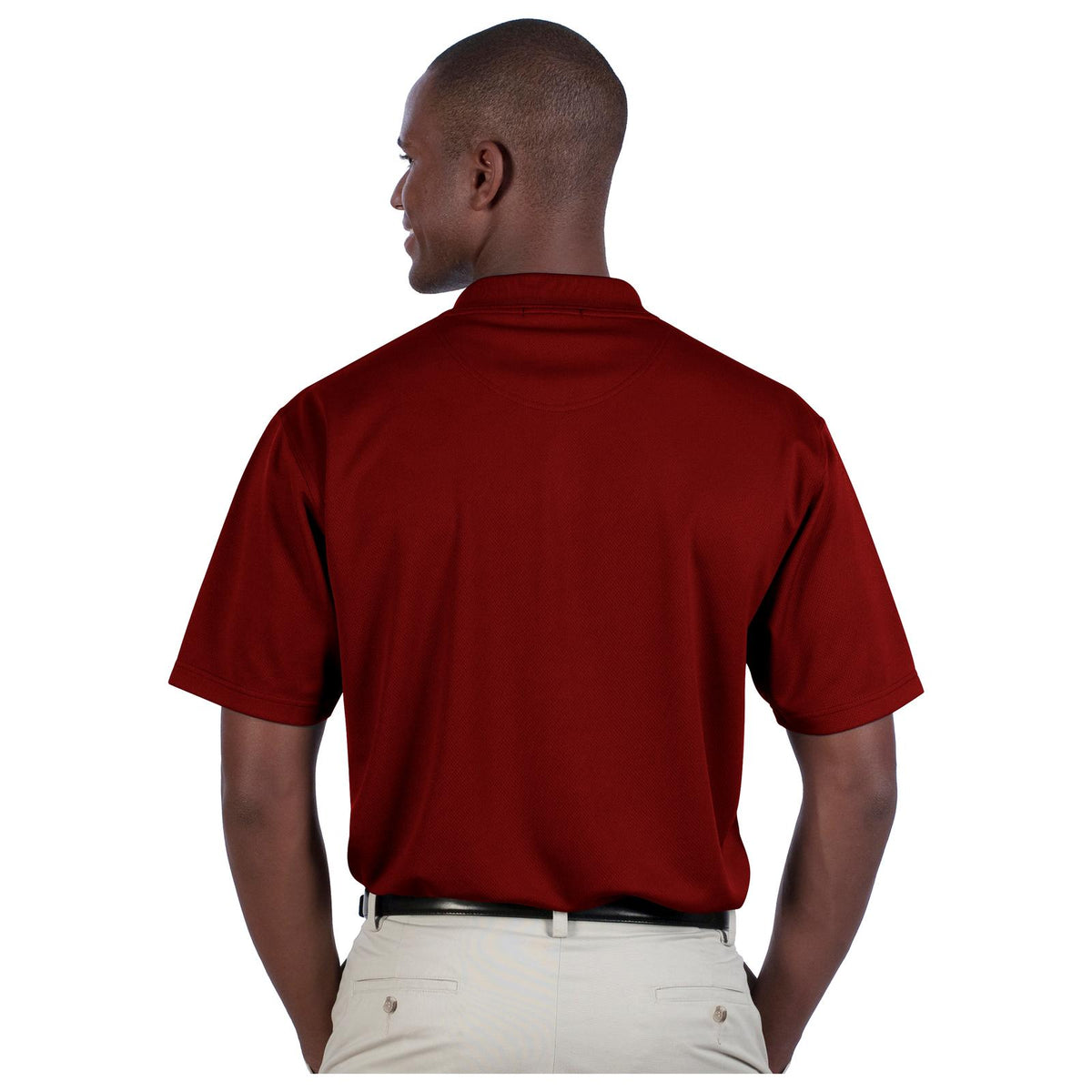 Rear View of 019 - Burg. Marn OTTO Men's Performance Sport Shirt