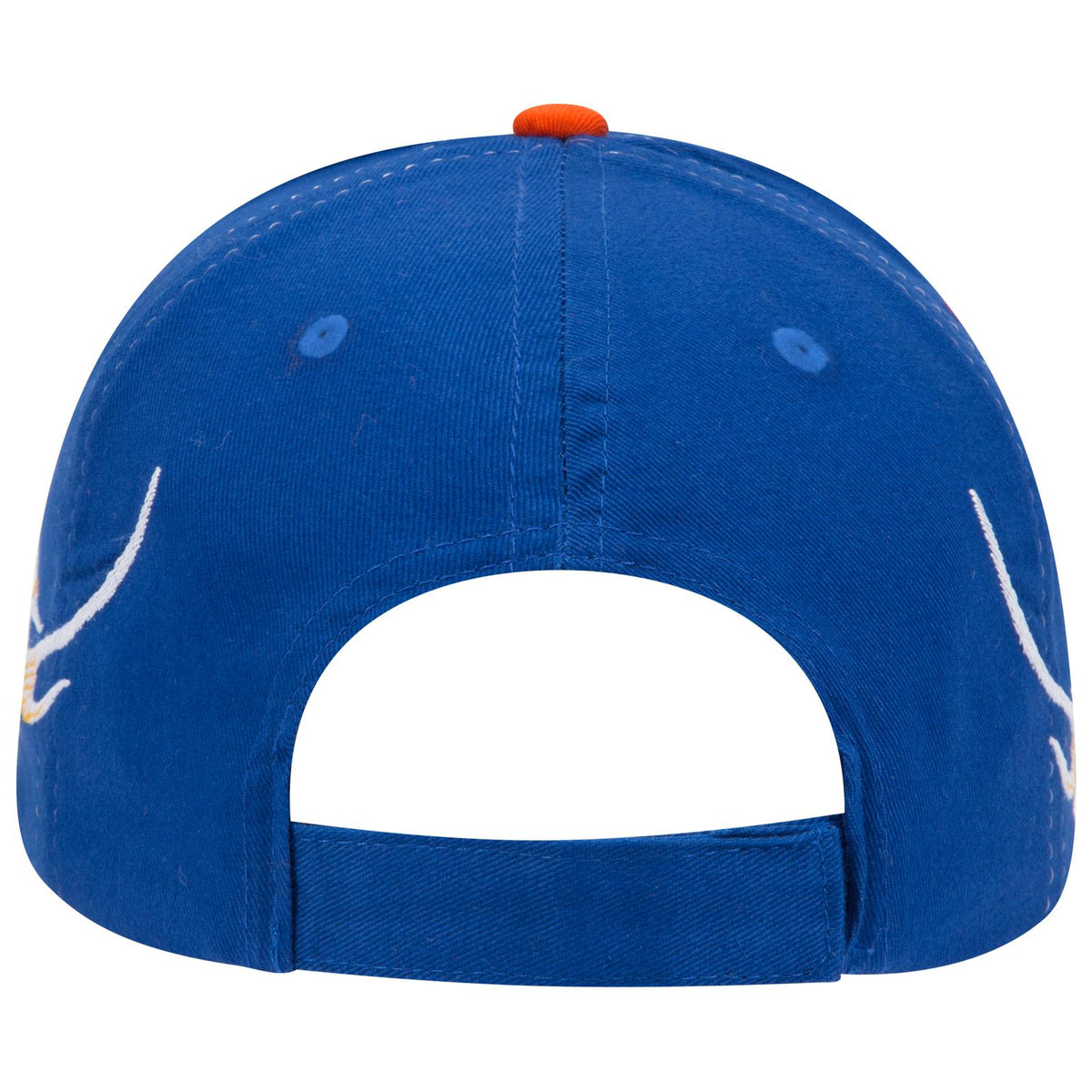 Rear View of 019965D - Ryl/Com/B.Org OTTO CAP 6 Panel Low Profile Baseball Cap