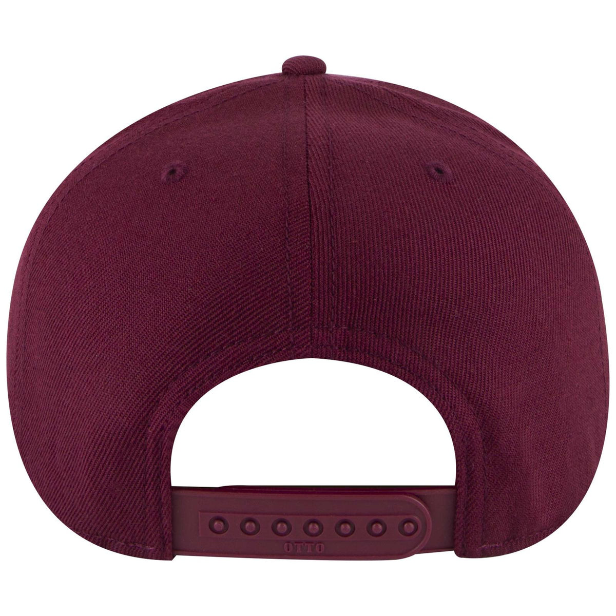 Rear View of 019A - Burg. Marn OTTO CAP "OTTO SNAP" 6 Panel Pro Style Snapback Hat