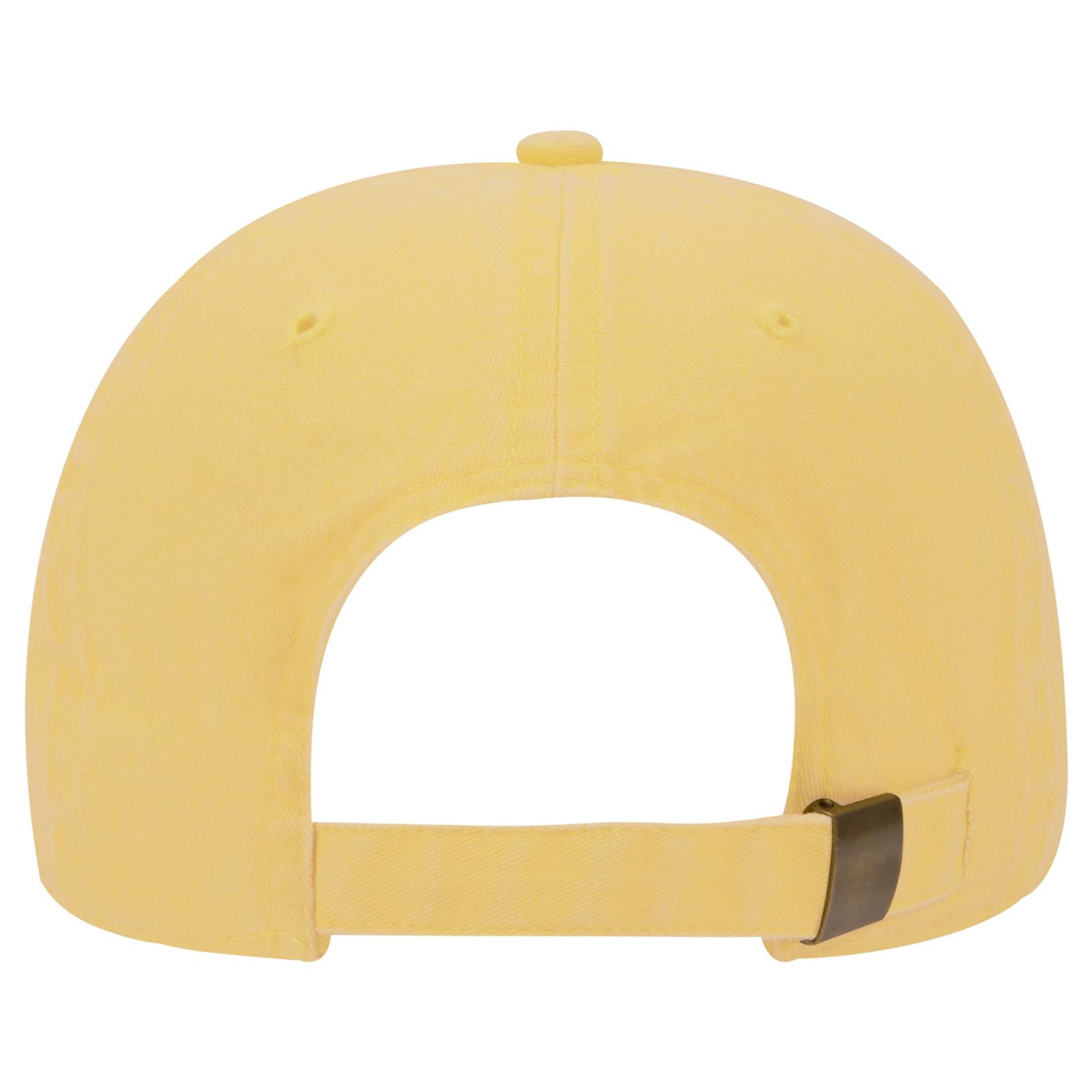Rear View of 020 - Yellow OTTO CAP 6 Panel Low Profile Dad Hat