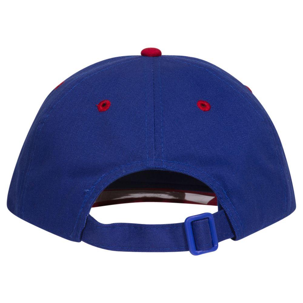 Rear View of 0201 - Red/Ryl OTTO CAP 6 Panel Low Profile Baseball Cap