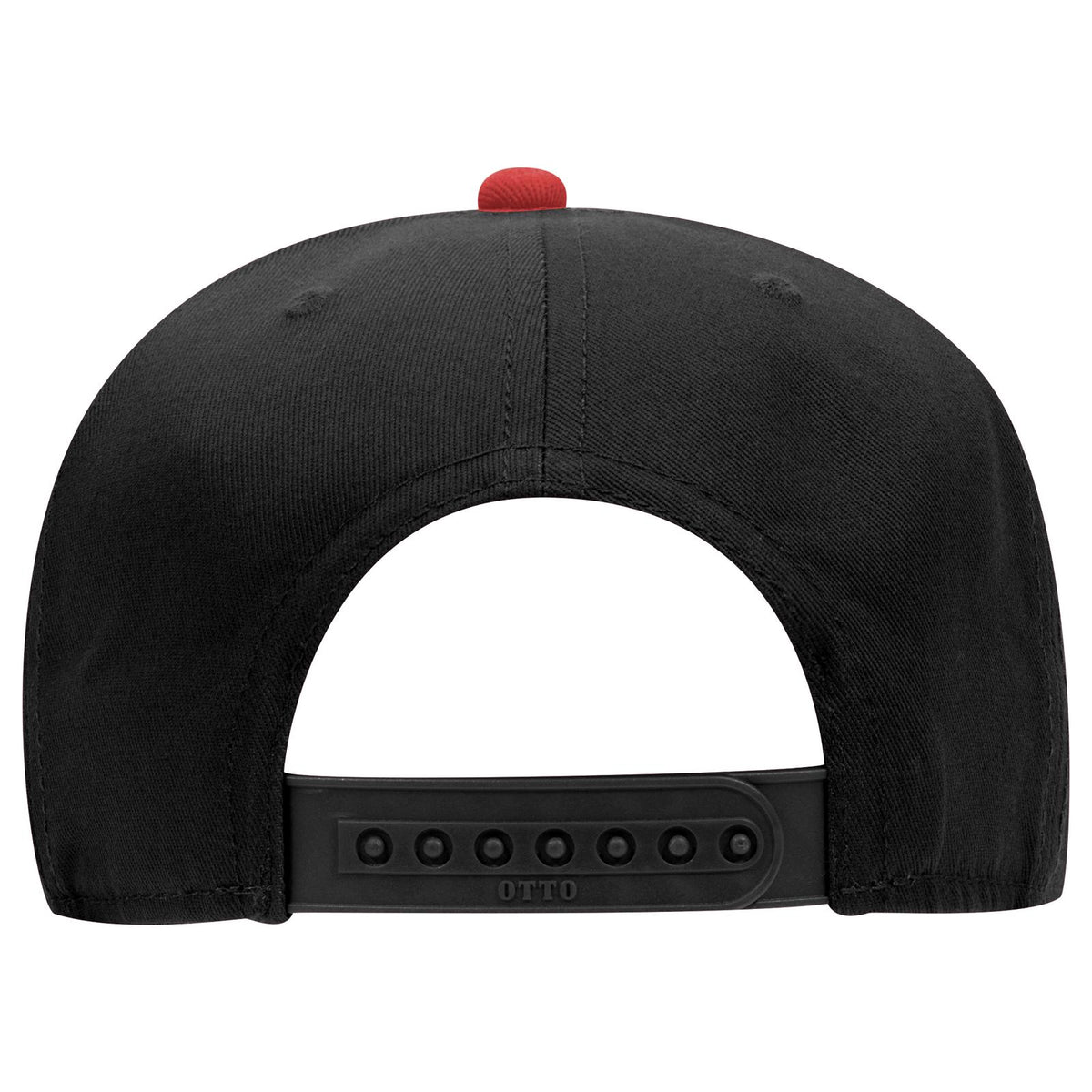 Rear View of 020303 - Red/Blk/Blk OTTO CAP “OTTO SNAP” 6 Panel Pro Style Snapback Hat