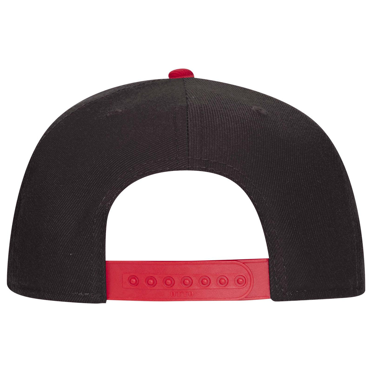 Rear View of 020303 - Red/Blk/Blk OTTO CAP "OTTO SNAP" 6 Panel Pro Style Snapback Hat