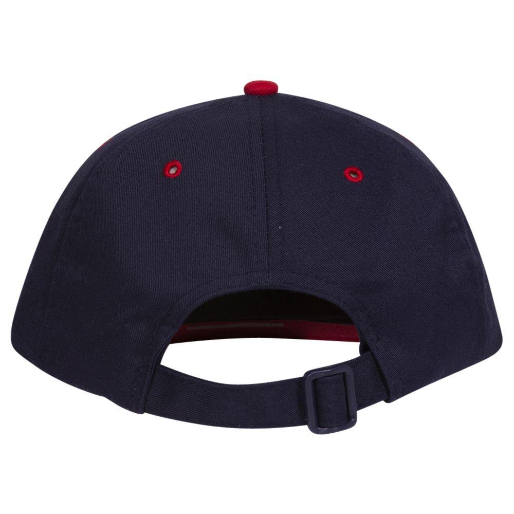 Rear View of 0204 - Red/Nvy OTTO CAP 6 Panel Low Profile Baseball Cap