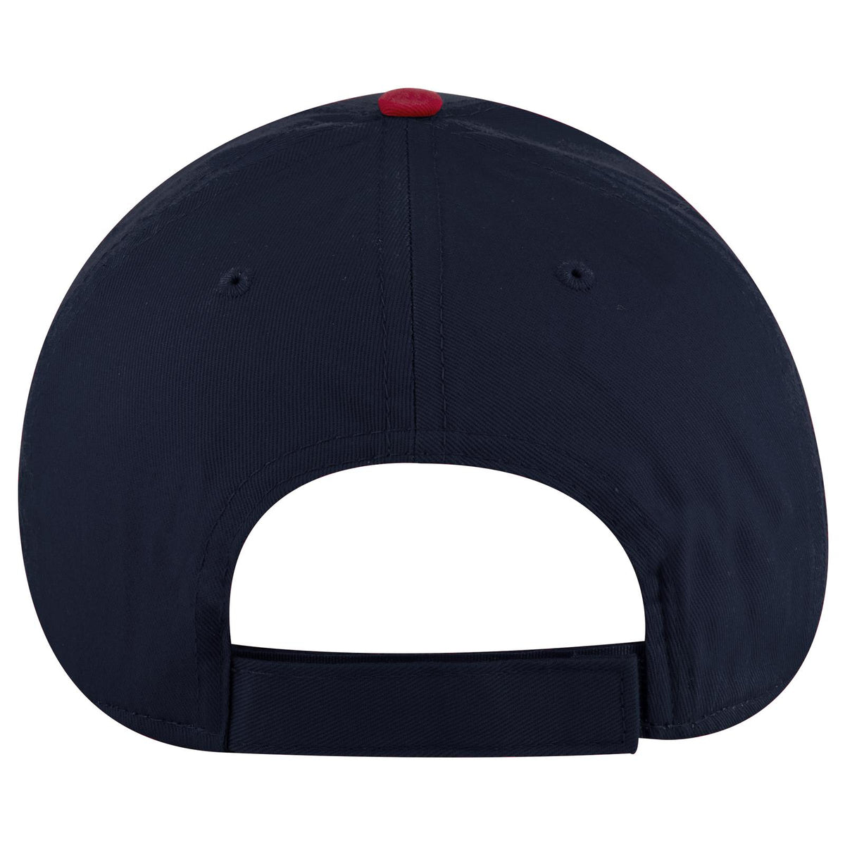 Rear View of 020404 - Red/Nvy/Nvy OTTO CAP 6 Panel Low Profile Baseball Cap