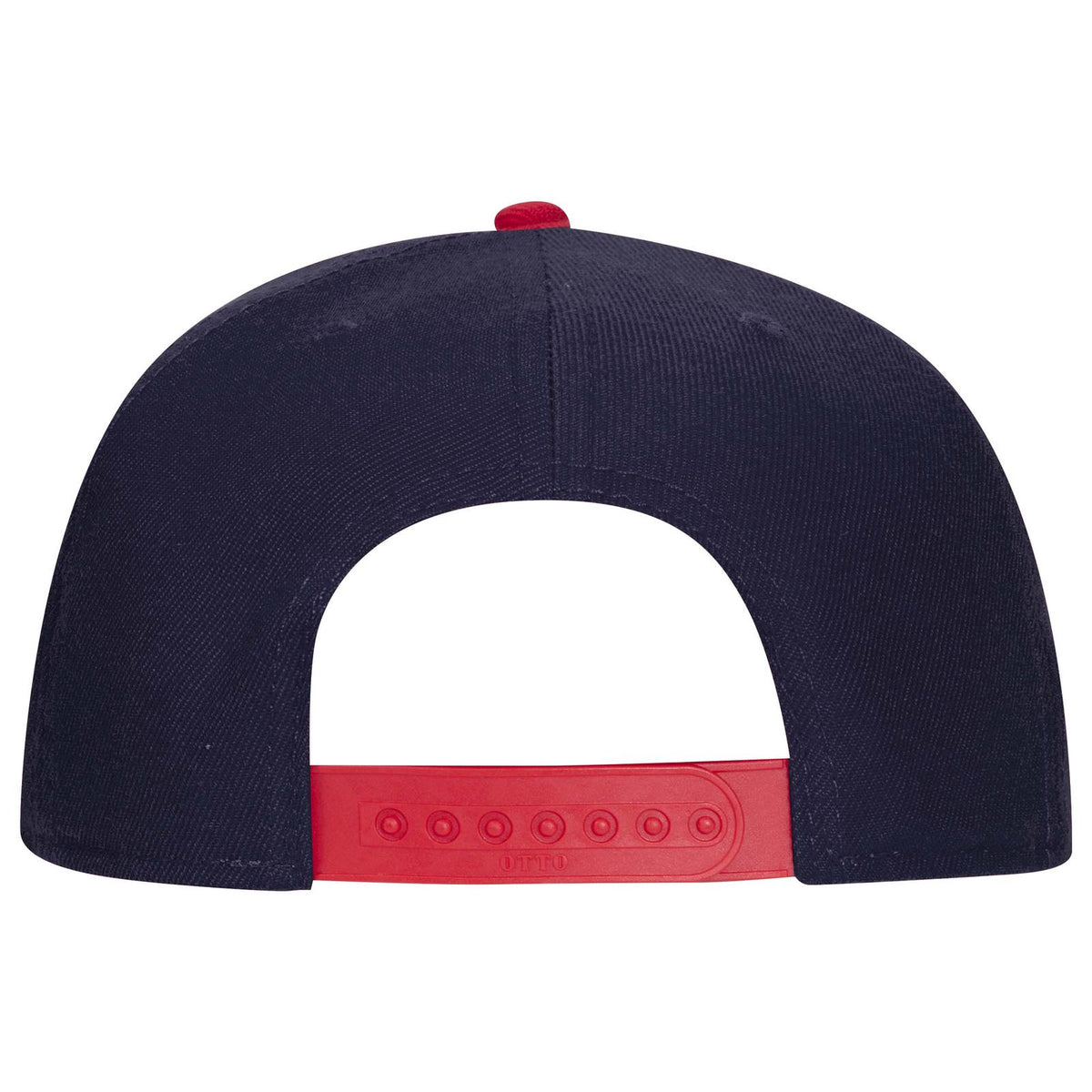 Rear View of 020404 - Red/Nvy/Nvy OTTO CAP "OTTO SNAP" 6 Panel Pro Style Snapback Hat