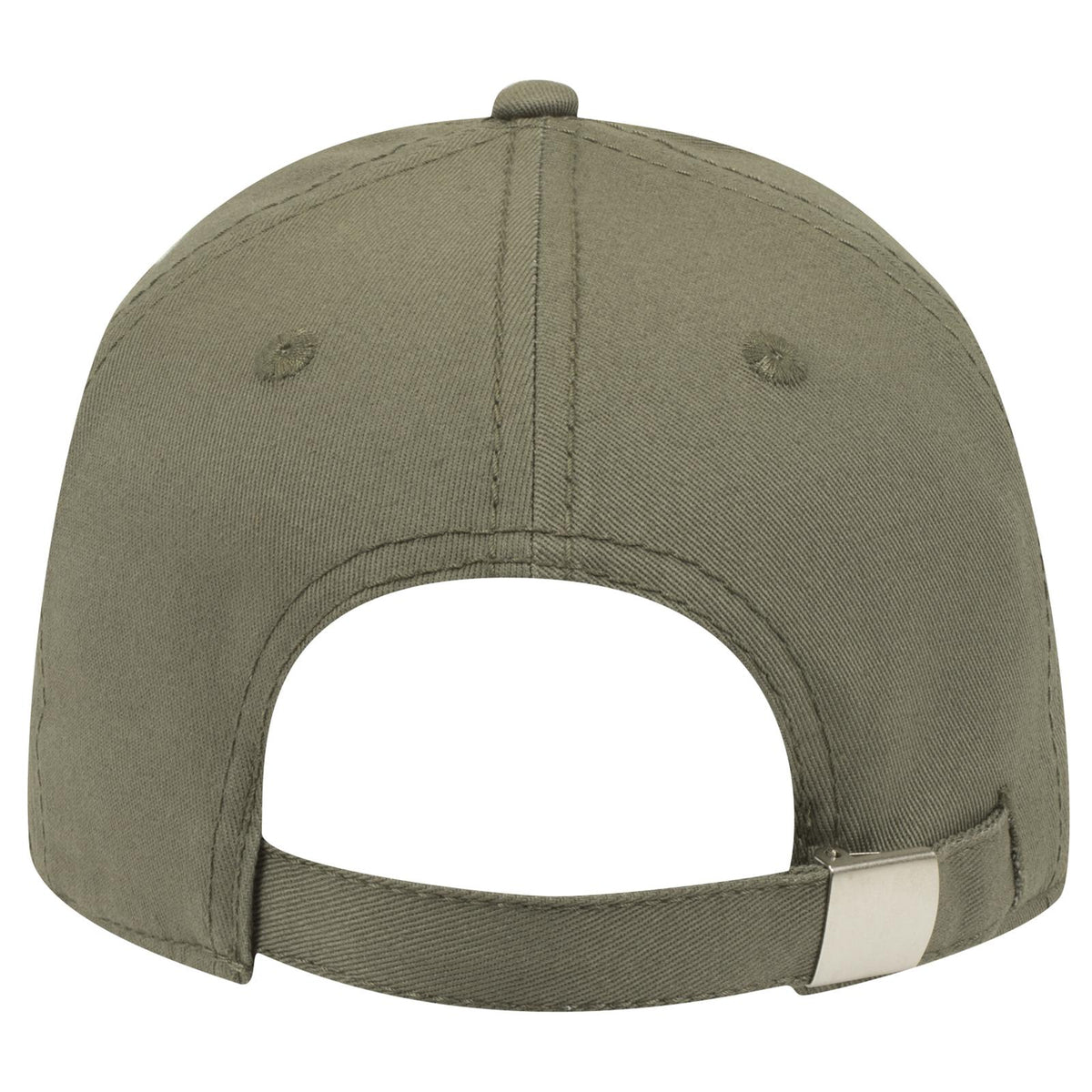 Rear View of 021 - Ol. Green OTTO CAP 6 Panel Low Profile Baseball Cap