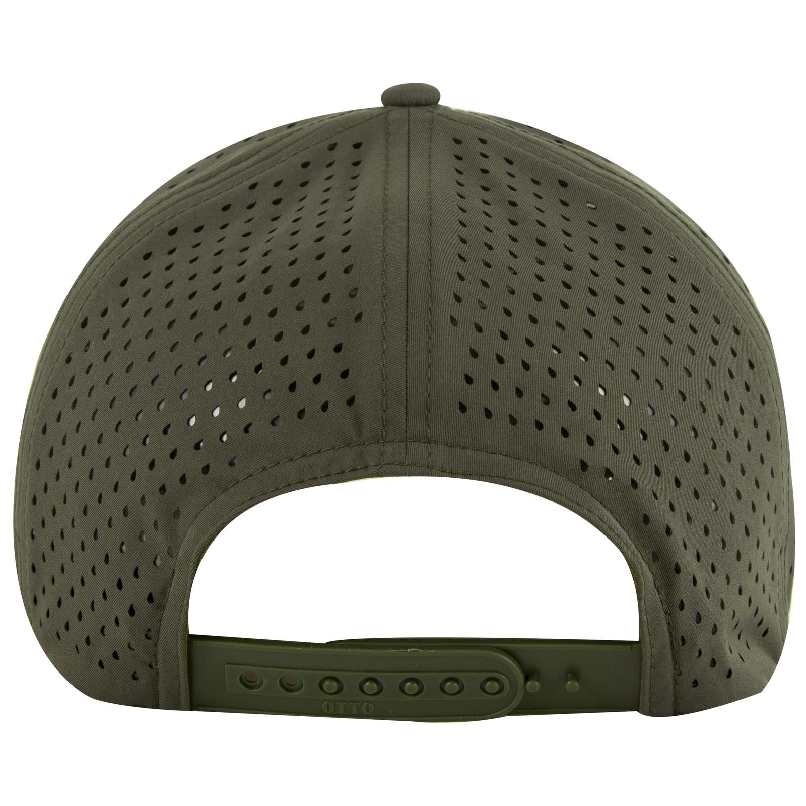 Rear View of 021 - Ol. Green OTTO CAP "OTTO COMFY FIT" 6 Panel Mid Profile Baseball Cap