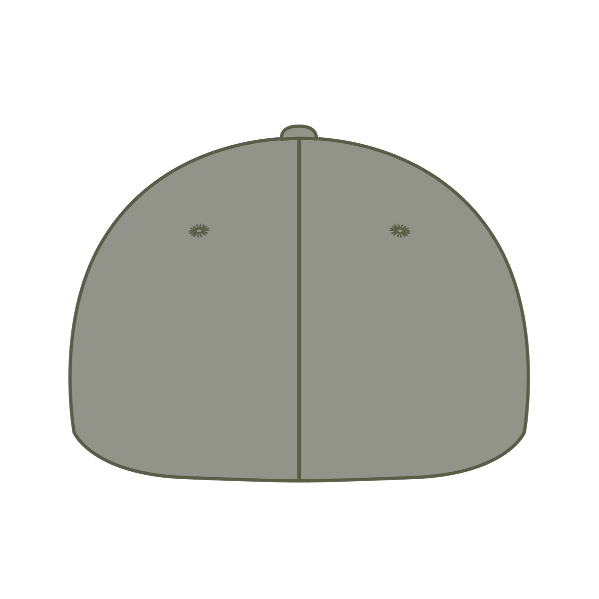 Rear View of 021 - Ol. Green OTTO CAP "OTTO FLEX" Fitted 6 Panel Low Profile Baseball Cap