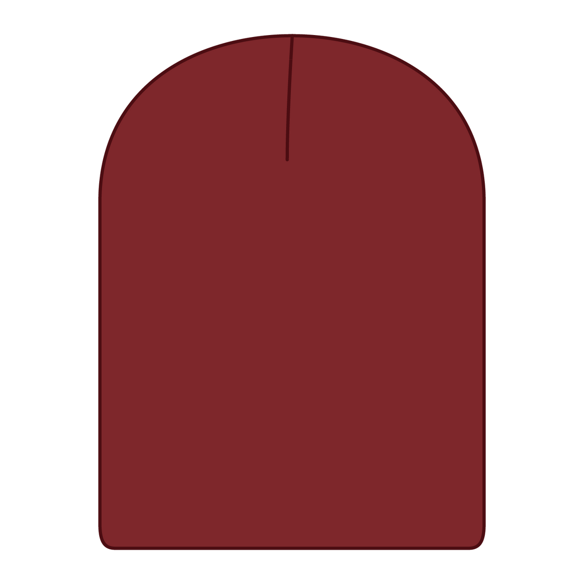 Rear View of 0216 - Red/Wht OTTO CAP 9 1/2" Premium Rib Knit Beanie