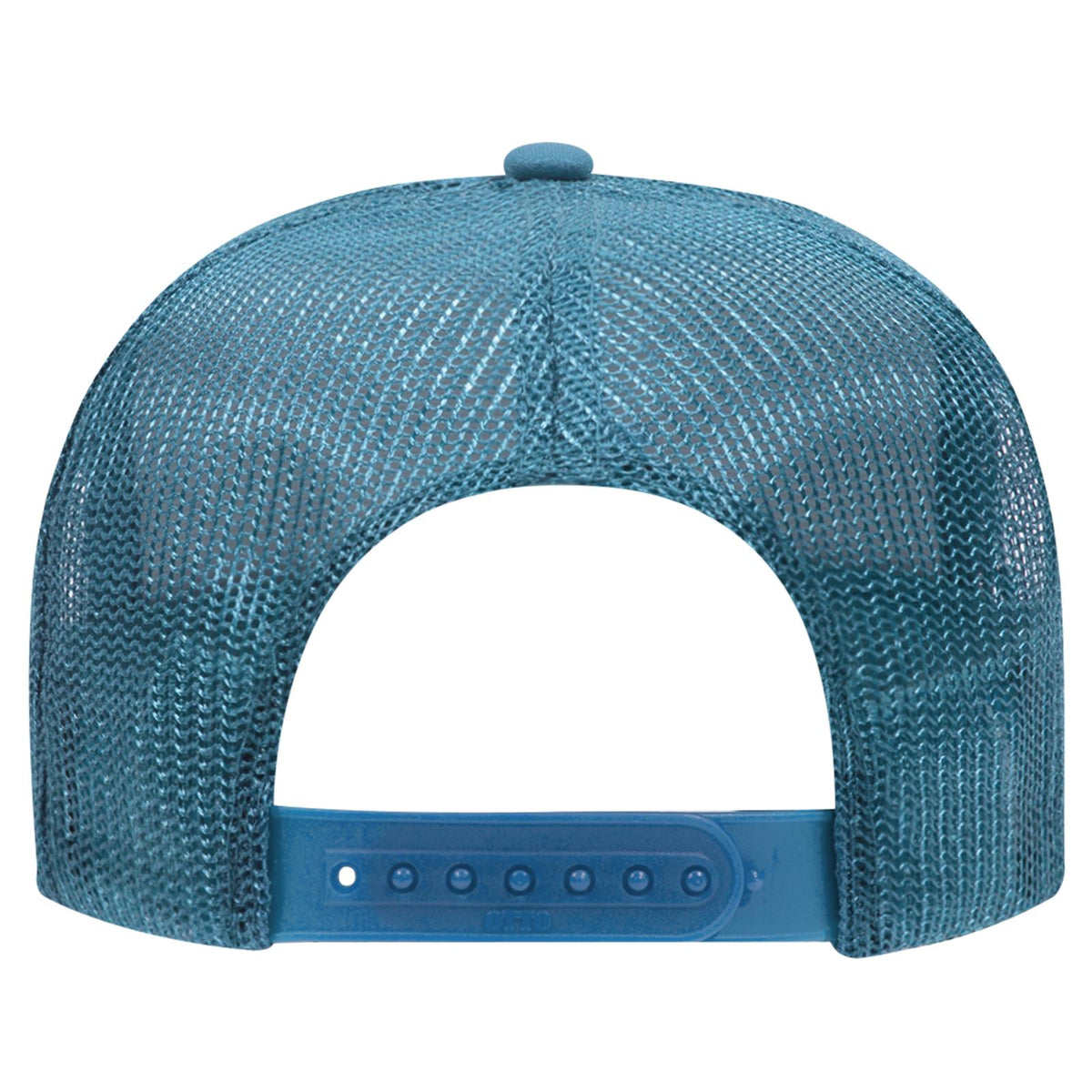 Rear View of 022 - Turquoise OTTO CAP 5 Panel High Crown Mesh Back Trucker Hat